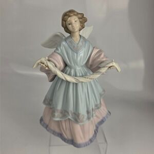 Lladro 6125 Joyful Offering Angel Tree Topper Porcelain Figurine Retired 1993